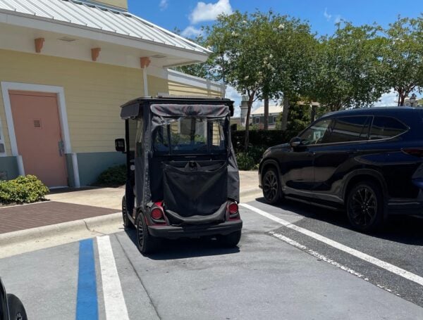 This golf cart was not in a sharing mood This golf cart was not in a sharing mood