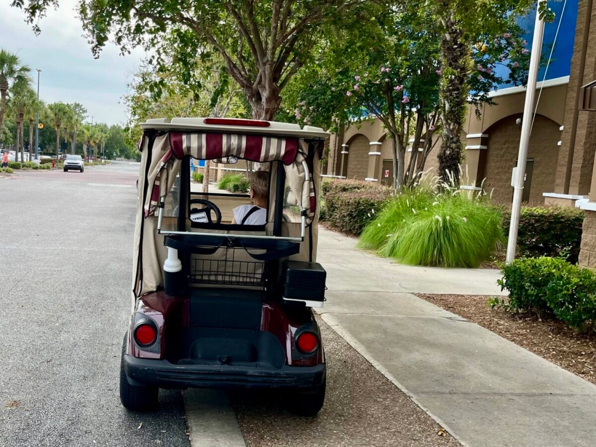 Passenger left behind to guard the golf cart at Walmart