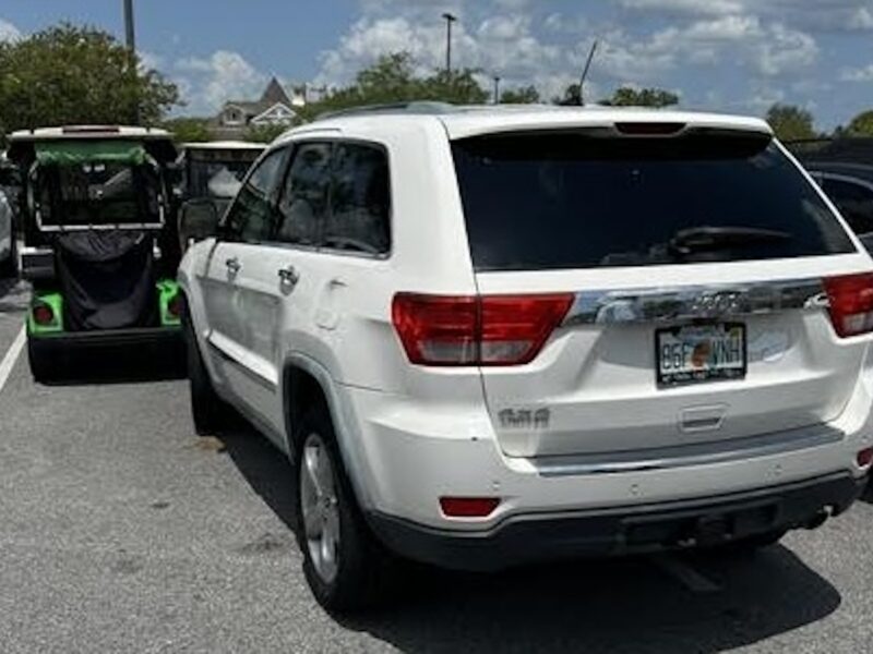 This vehicle blocked in a golf cart at Publix at Colony Plaza