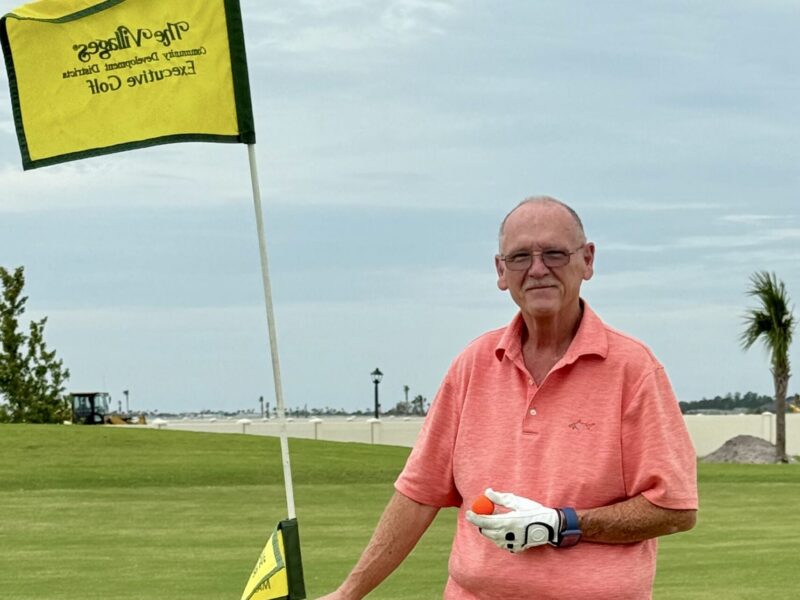 Villager Chris Goble recently got his third lucky ace 2