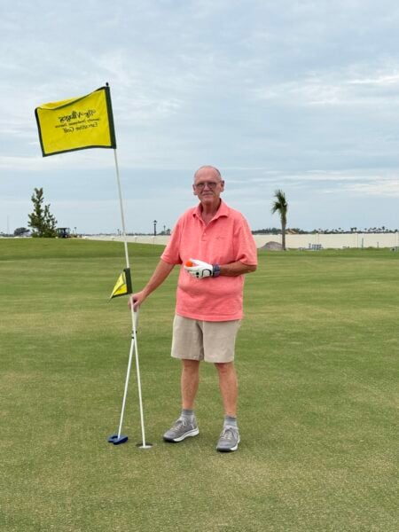 Villager Chris Goble recently got his third lucky ace Villager Chris Goble recently got his third lucky ace