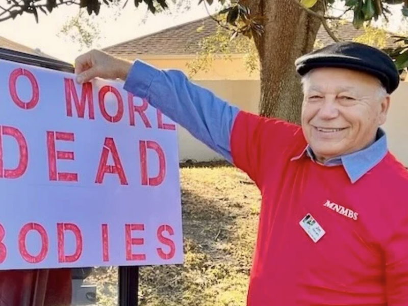 Villager Jim Vaccaro has refused to back down on his demand that Sumter County pay to fix Morse Boulevard north of County Road 466.