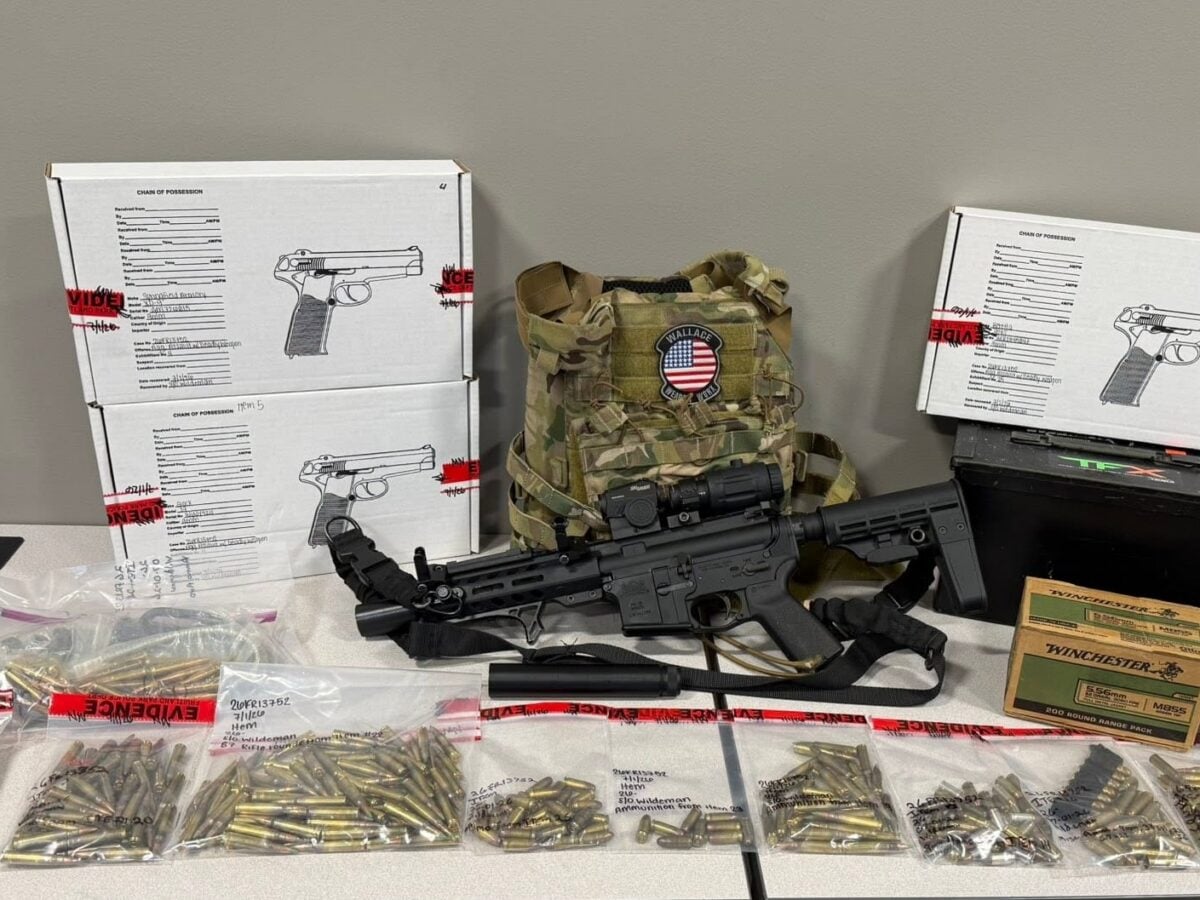 AR-style rifle and ammunition seized after shots fired at home