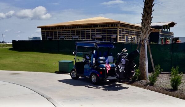 A little privileged parking was spotted at a golf course in The Villages 2 A little privileged parking was spotted at a golf course in The Villages.