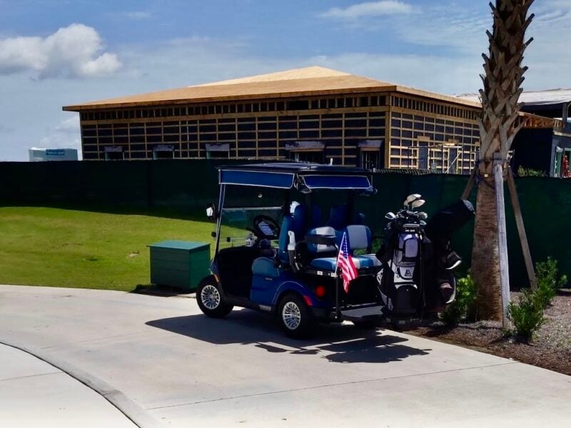 Privileged parking at the Honeysuckle/Beautyberry golf course