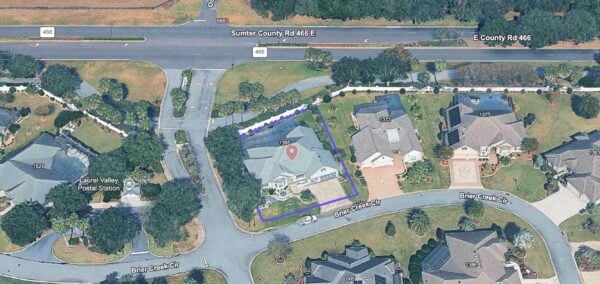 An aerial view of the property at 1365 Brier Creek Circle in The Village of Bridgeport at Laurel Valley An aerial view of the property at 1365 Brier Creek Circle in The Village of Bridgeport at Laurel Valley