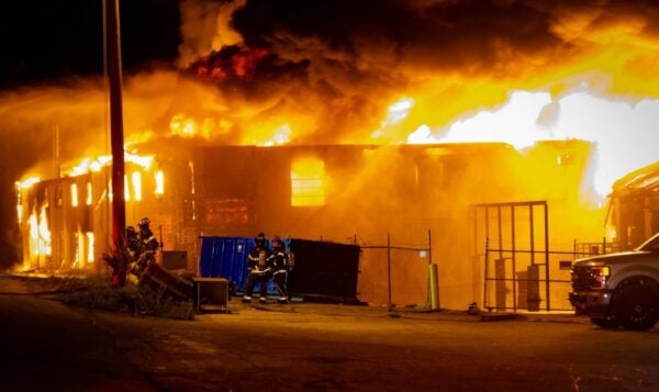 Firefighters joined together to battle the blaze in Weirsdale Firefighters joined together to battle the blaze in Weirsdale