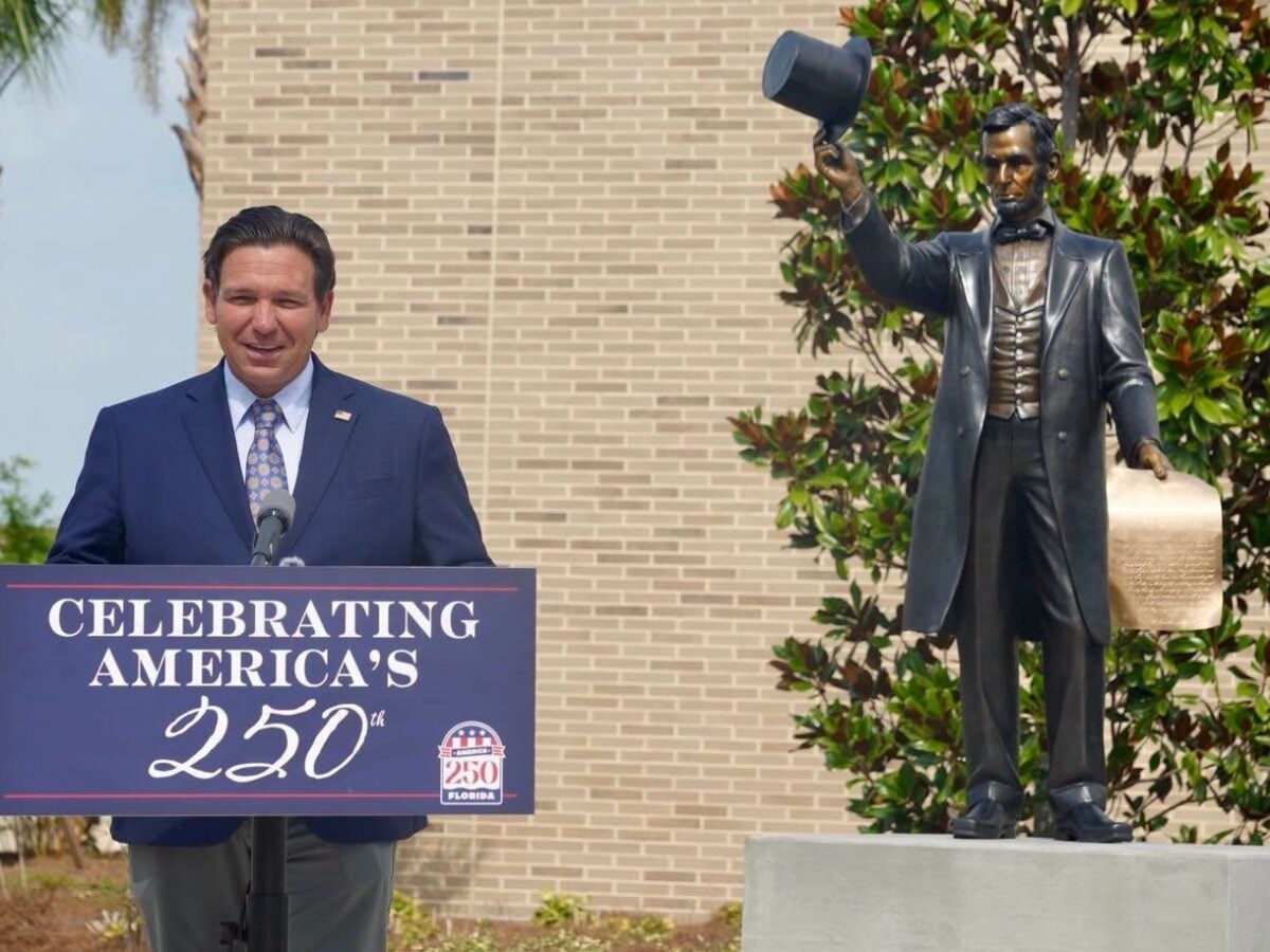 Gov. DeSantis unveils short Lincoln statue that fails to capture ‘Old Abe’s’ stature