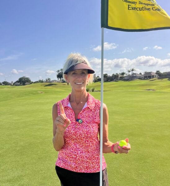 Laura Kernbauer was thrilled to score the lucky ace Laura Kernbauer was thrilled to score the lucky ace