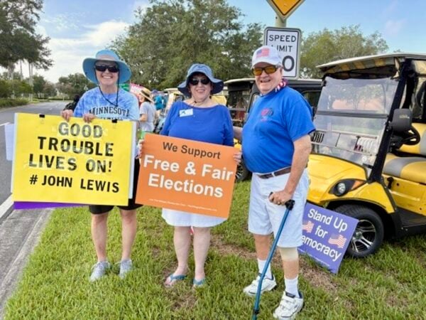 Sue Banner, Bonnie Williams and Barry Corlew support free and fair elections Sue Banner, Bonnie Williams and Barry Corlew support free and fair elections