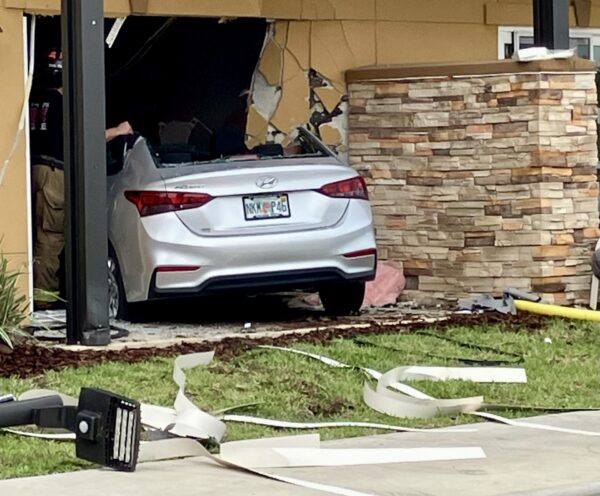 This car crashed into a resident s apartment at the Pebble Springs Retirement Community in Lady Lake This car crashed into a resident's apartment at the Pebble Springs Retirement Community in Lady Lake