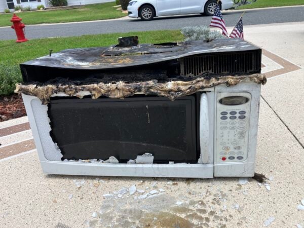 This microwave was the source of the fire on Barrymore Loop in the Village of Ashland This microwave was the source of the fire on Barrymore Loop in the Village of Ashland