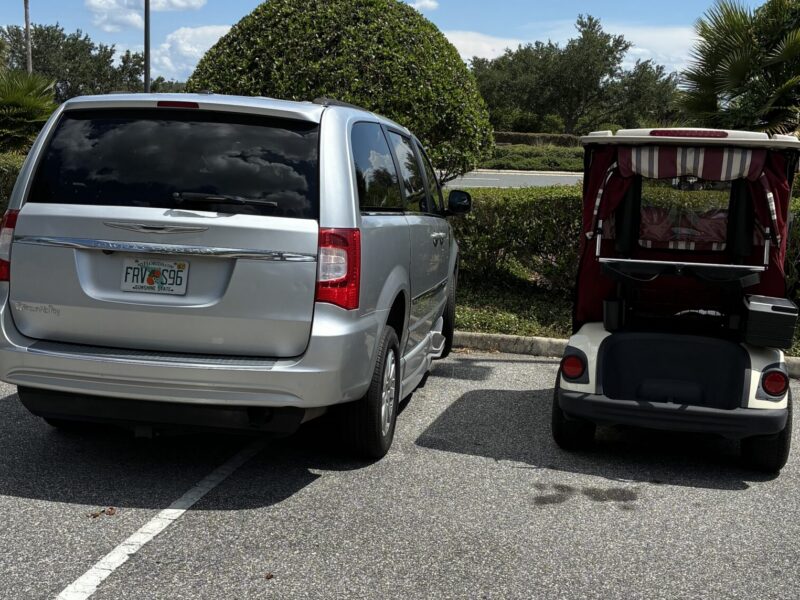 This van was clearly over the line at Sumter Senior Living Center